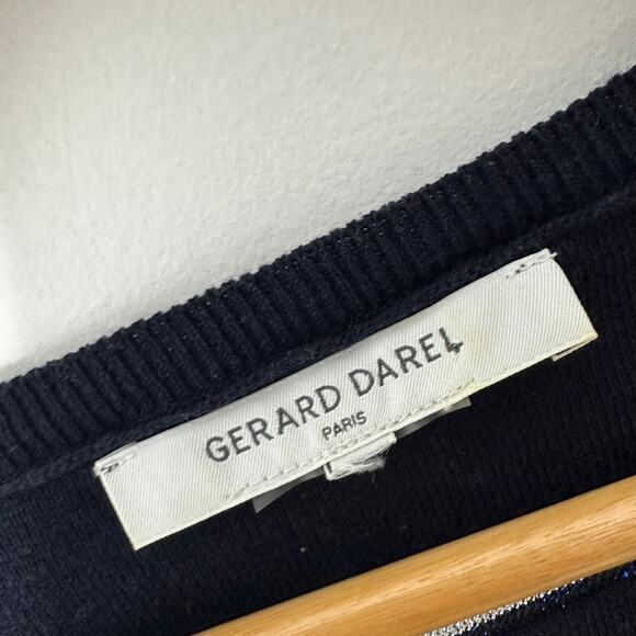 Gerard Darel Striped Bateau Neckline Sweater Size XL - Picture 6 of 11